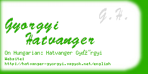 gyorgyi hatvanger business card